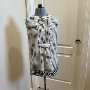 J Crew sleeveless polka dot blouse